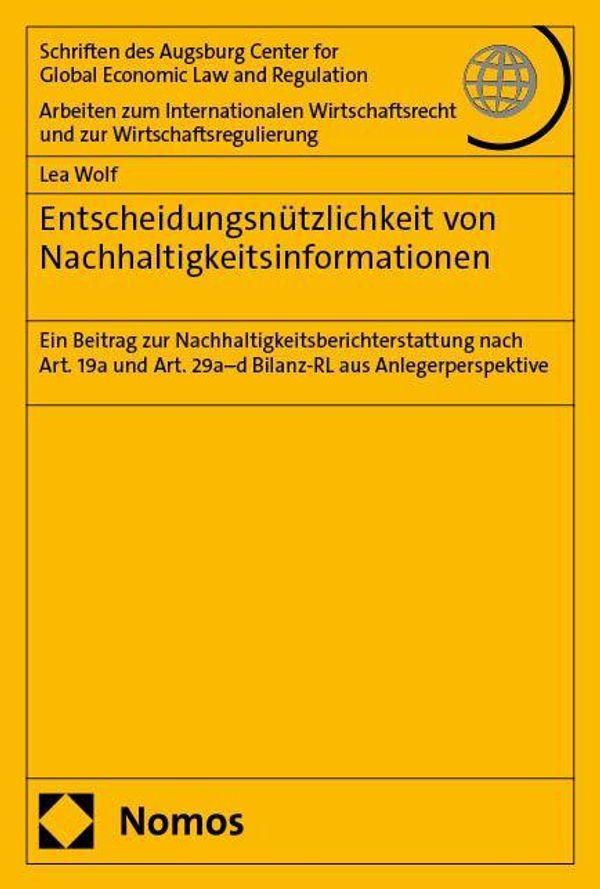 Entscheidungsnützlichkeit von Nachhaltigkeitsinformationen - Lea Wolf