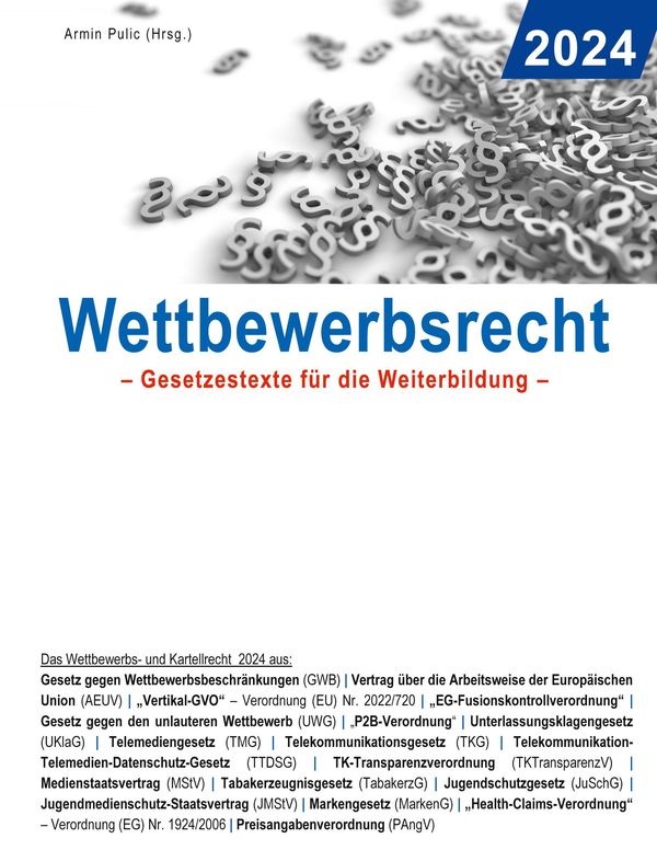 Wettbewerbsrecht 2024 (Buch)