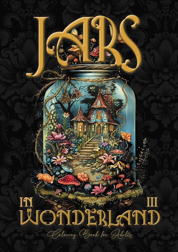 Jars in Wonderland Coloring Book for Adults 3 - Monsoon Publishing