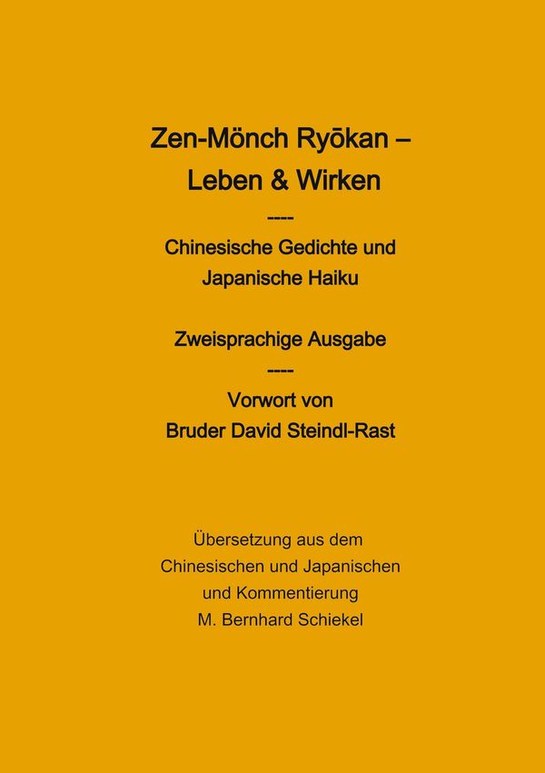 Zen-Mönch Ryokan : Leben & Wirken - M. Bernhard Schiekel (Buch)