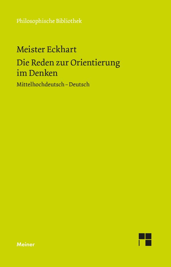 Die Reden zur Orientierung im Denken - Meister Eckhart (Buch)