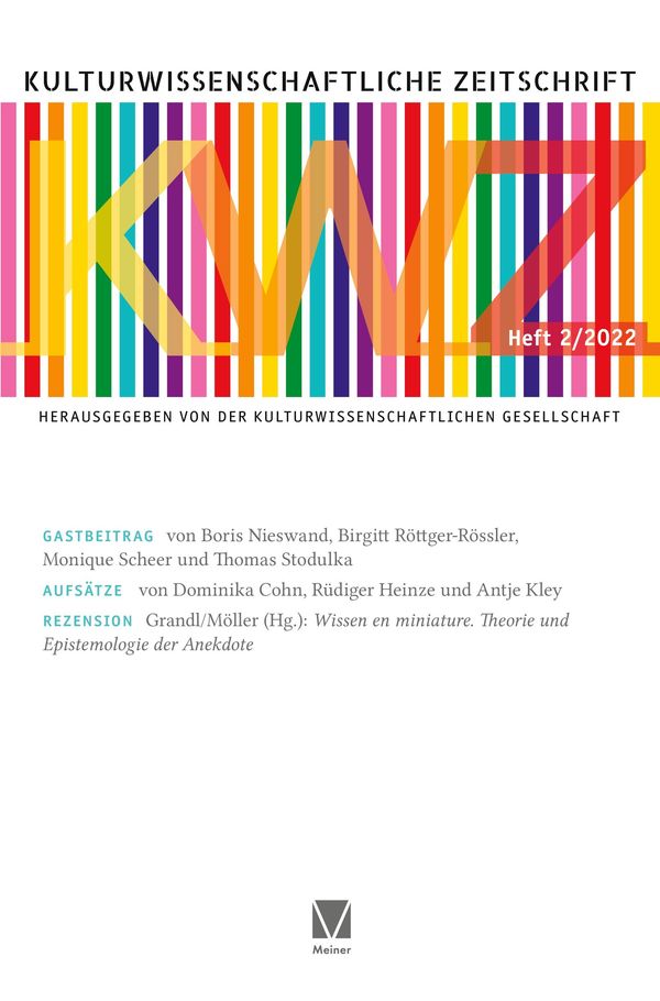 Kulturwissenschaftliche Zeitschrift. Heft 2/2022 (Buch)