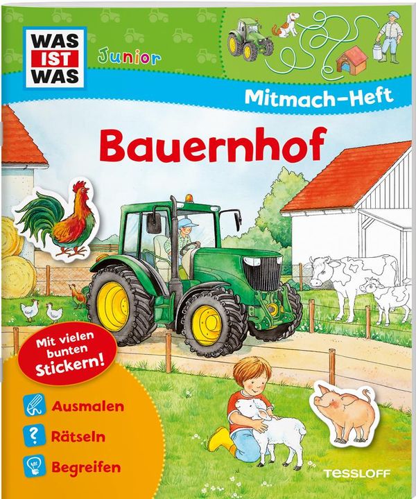 WAS IST WAS Junior Mitmach-Heft Bauernhof - Sabine Schuck (Buch)