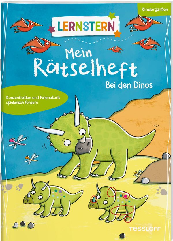 LERNSTERN. Mein Rätselheft Kindergarten. Bei den Dinos (Buch)