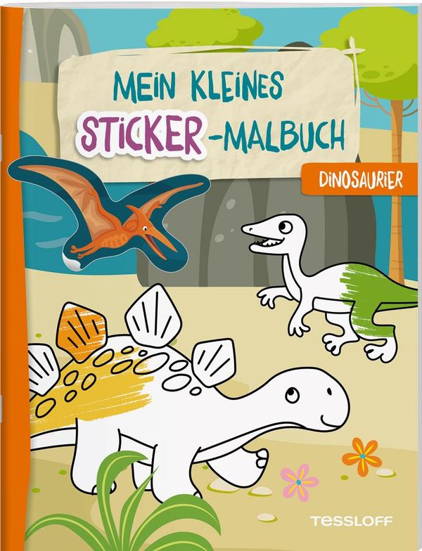 Mein kleines Sticker-Malbuch. Dinosaurier (Buch)