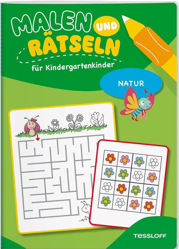 Malen und Rätseln für Kindergartenkinder. Natur (Buch)