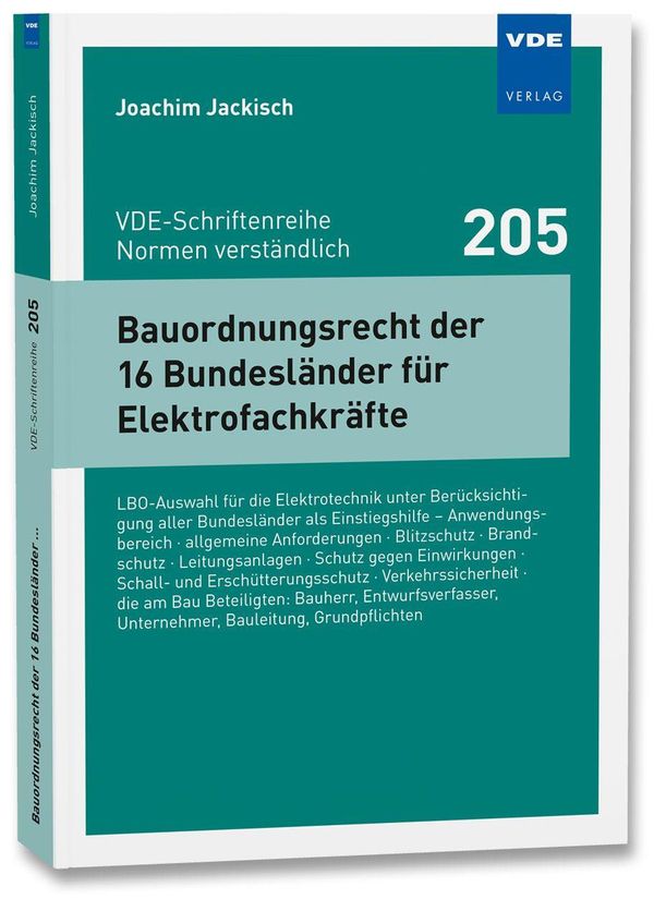Bauordnungsrecht der 16 Bundesländer für Elektrofachkräfte (Buch)