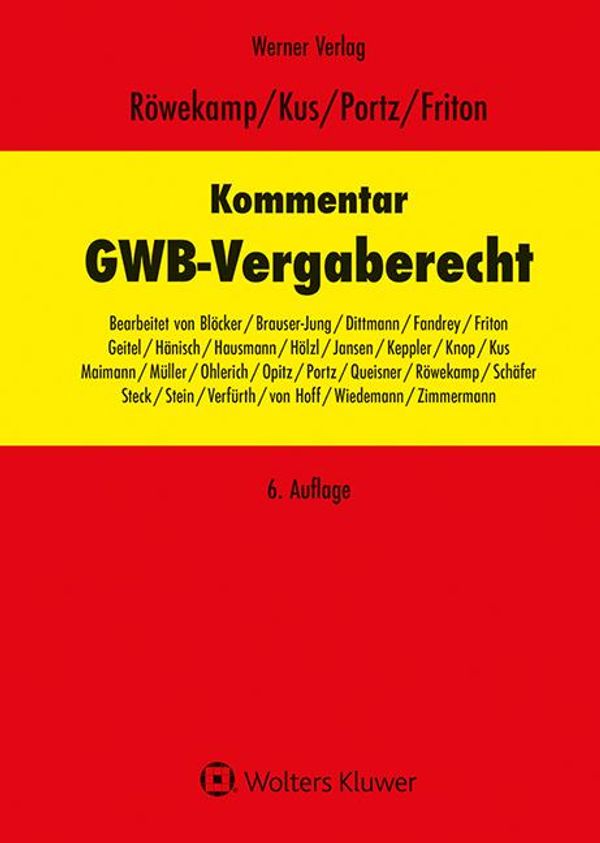 Kommentar zum GWB-Vergaberecht (Buch)