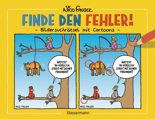 Finde den Fehler - Bildersuchrätsel mit Cartoons - Nico Fauser (Buch)