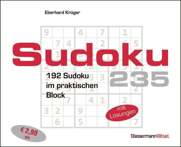 Sudokublock 235 (5 Exemplare à 2,99 EUR) - Eberhard Krüger (Buch)