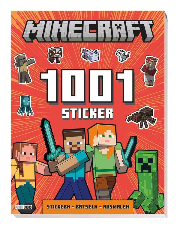 Minecraft: 1001 Sticker: Stickern - Rätseln - Ausmalen - Panini (Buch)