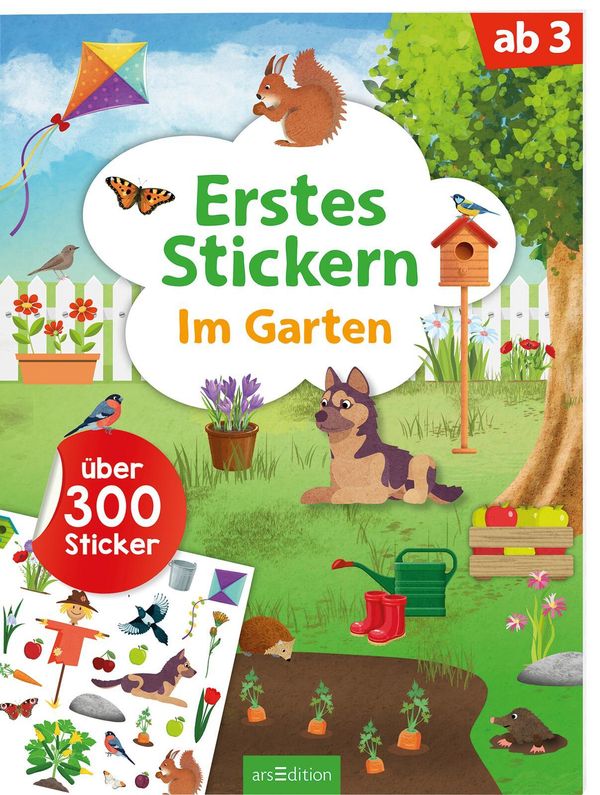 Erstes Stickern - Im Garten (Buch)