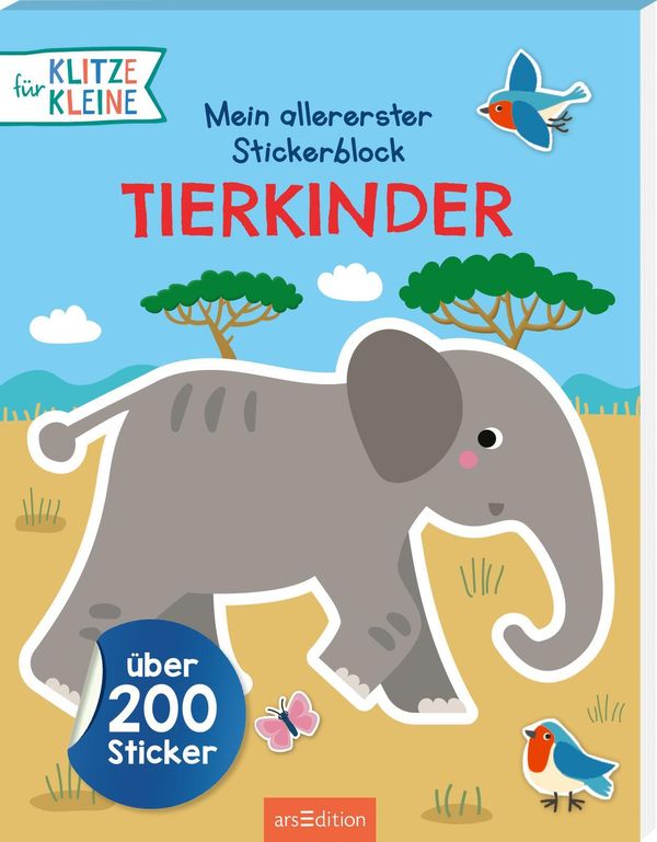 Für Klitzekleine: Mein allererster Stickerblock - Tierkinder (Buch)