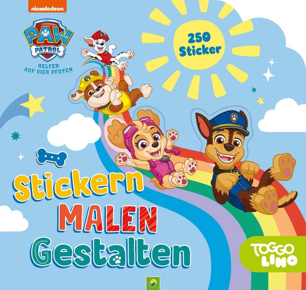 PAW Patrol Stickern, Malen, Gestalten. Mit 250 Stickern. Für Kinder...