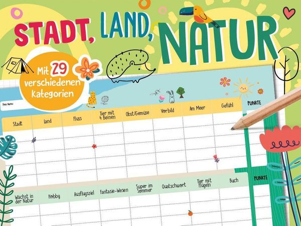 Stadt, Land, Natur - Spieleblock (Buch)