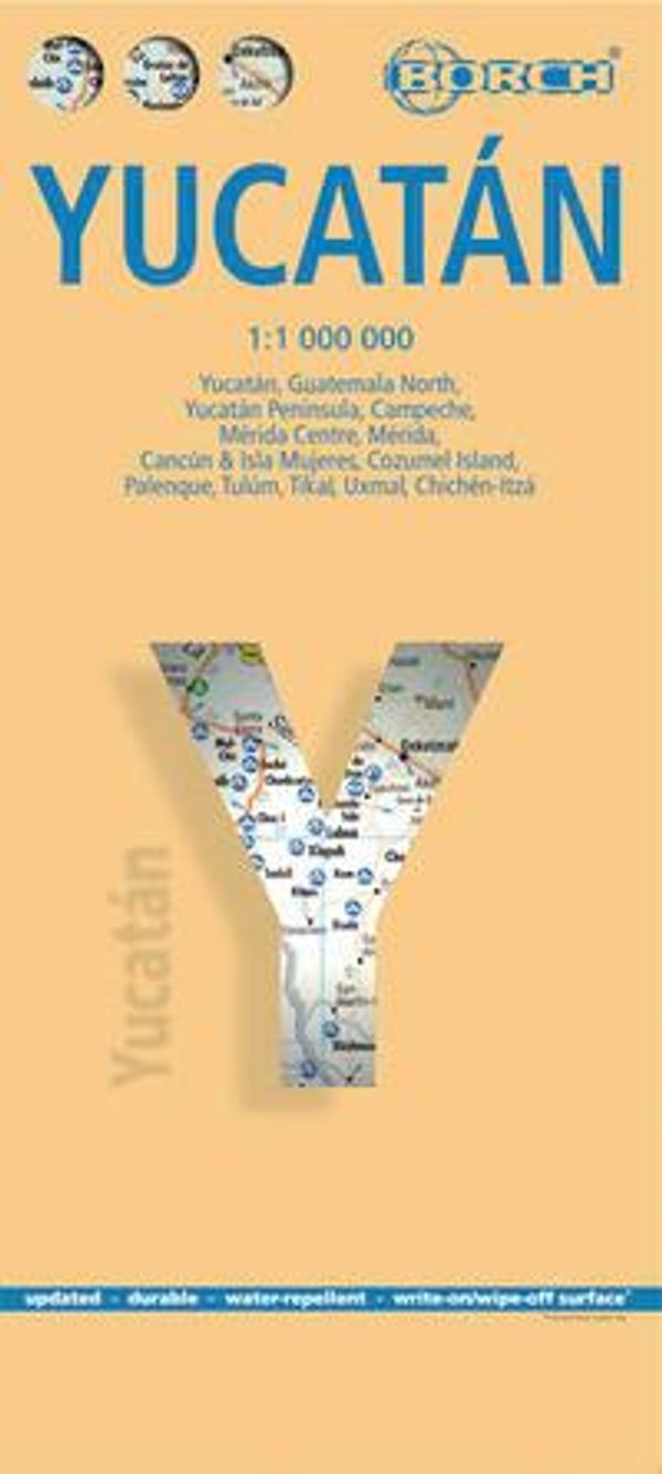 Yucatan 1 : 1 000 000. Road Map + City Maps (Diverse)