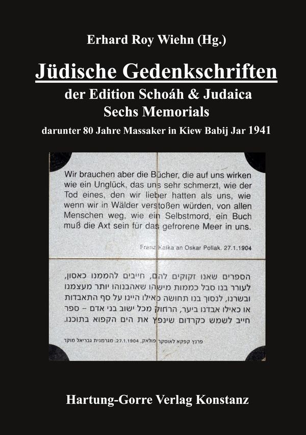 Jüdische Gedenkschriften der Edition Schoáh & Judaica (Buch)