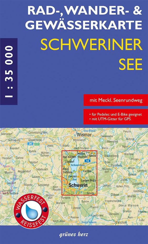 Rad-, Wander- und Gewässerkarte Schweiner See
