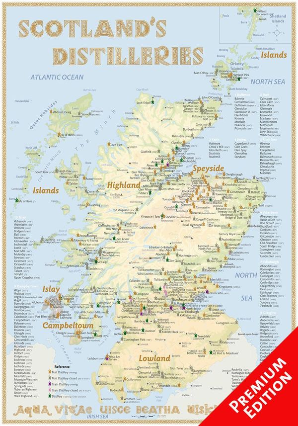 Whisky Distilleries Scotland - Poster 70x100cm Premium Edition (Buch)
