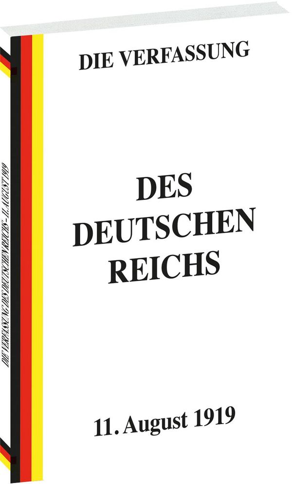 VERFASSUNG des Deutschen Reichs vom 11. August 1919 (Buch)
