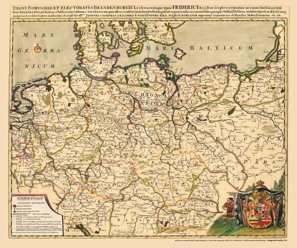 Historische Landkarte und Postkarte: KÖNIGREICH PREUSSEN 1701 (Buch)