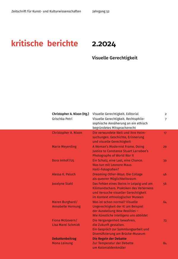 Kritische Berichte : Zeitschrift für Kunst- und Kulturwissenschafte...