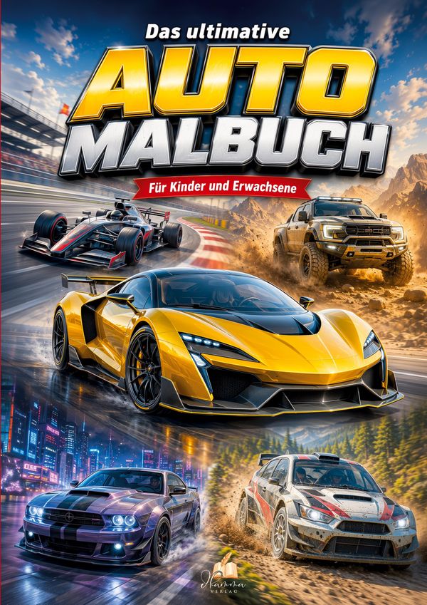 Das ultimative Auto Malbuch für Kinder und Erwachsene mit 70 coolen...