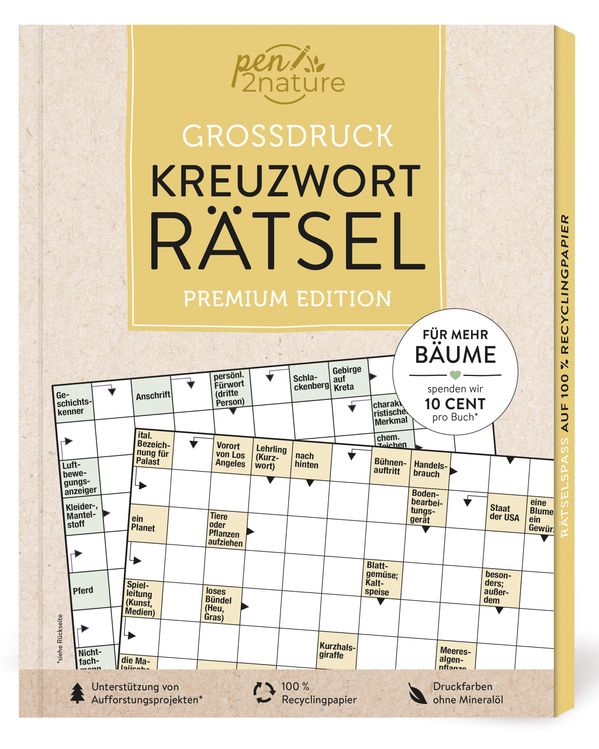 Großdruck Kreuzworträtsel - Pen2nature (Buch)