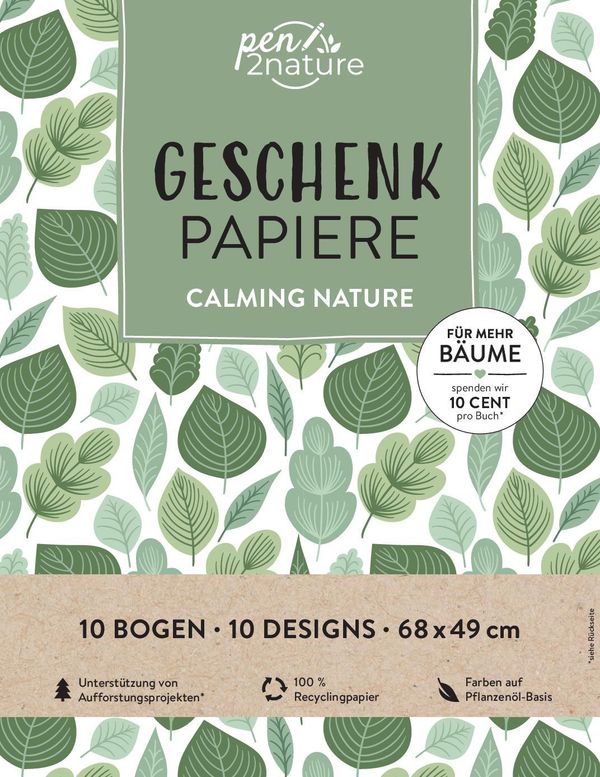 Geschenkpapier-Buch Calming Nature | 100% Recyclingpapier (Buch)