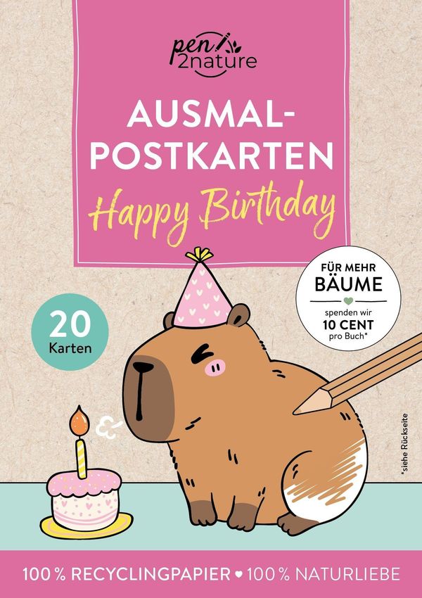 Ausmal-Postkarten Happy Birthday (Buch)