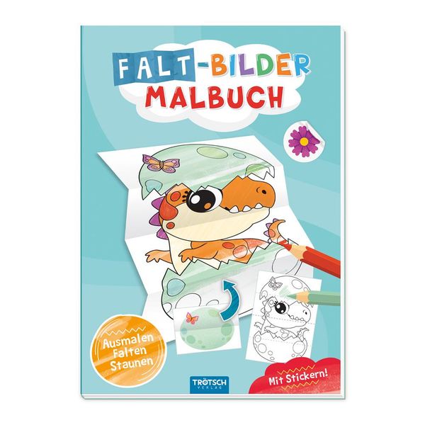 Trötsch Malbuch Faltbilder-Malbuch Dino (Buch)