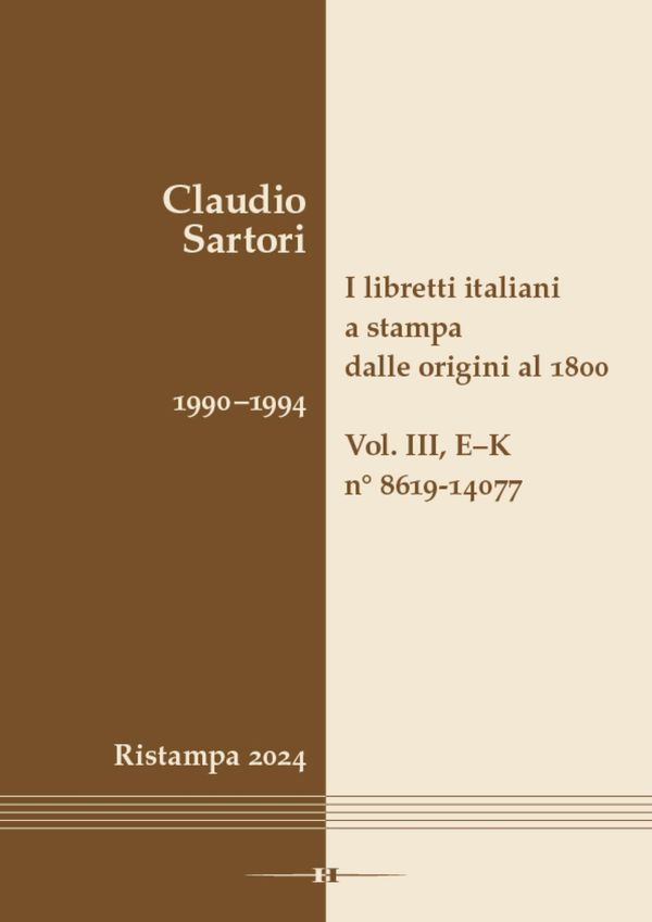 I libretti italiani a stampa dalle origini al 1800. Catalogo analit...
