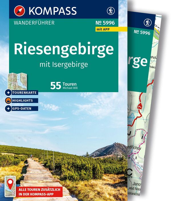 KOMPASS Wanderführer Riesengebirge mit Isergebirge, 55 Touren mit E...