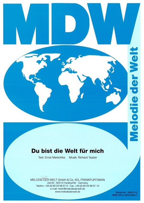 Richard Tauber: Du bist die Welt für mich (Noten) – jpc