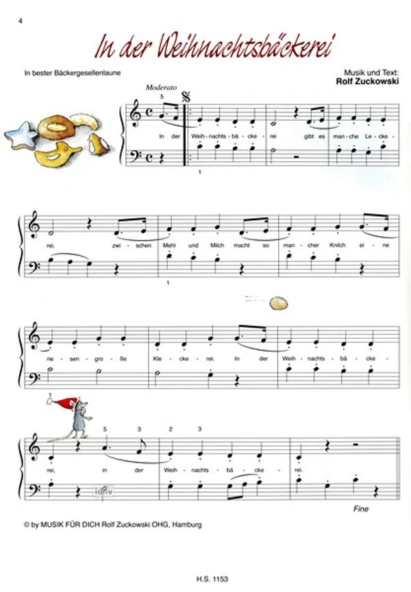 Rolf Zuckowski Rolfs WeihnachtsKlavierkinderalbum (Noten) jpc