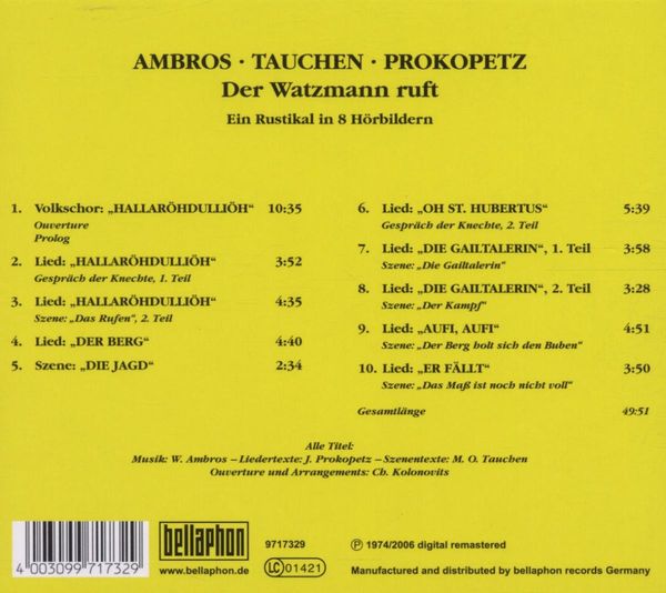 Wolfgang Ambros Der Watzmann ruft (CD) jpc Wolfgang Ambros Der Watzmann ruft (CD) jpc